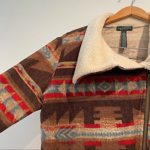 Ralph Lauren Aztec Faux Sherpa Jacket - Picture 3 of 4